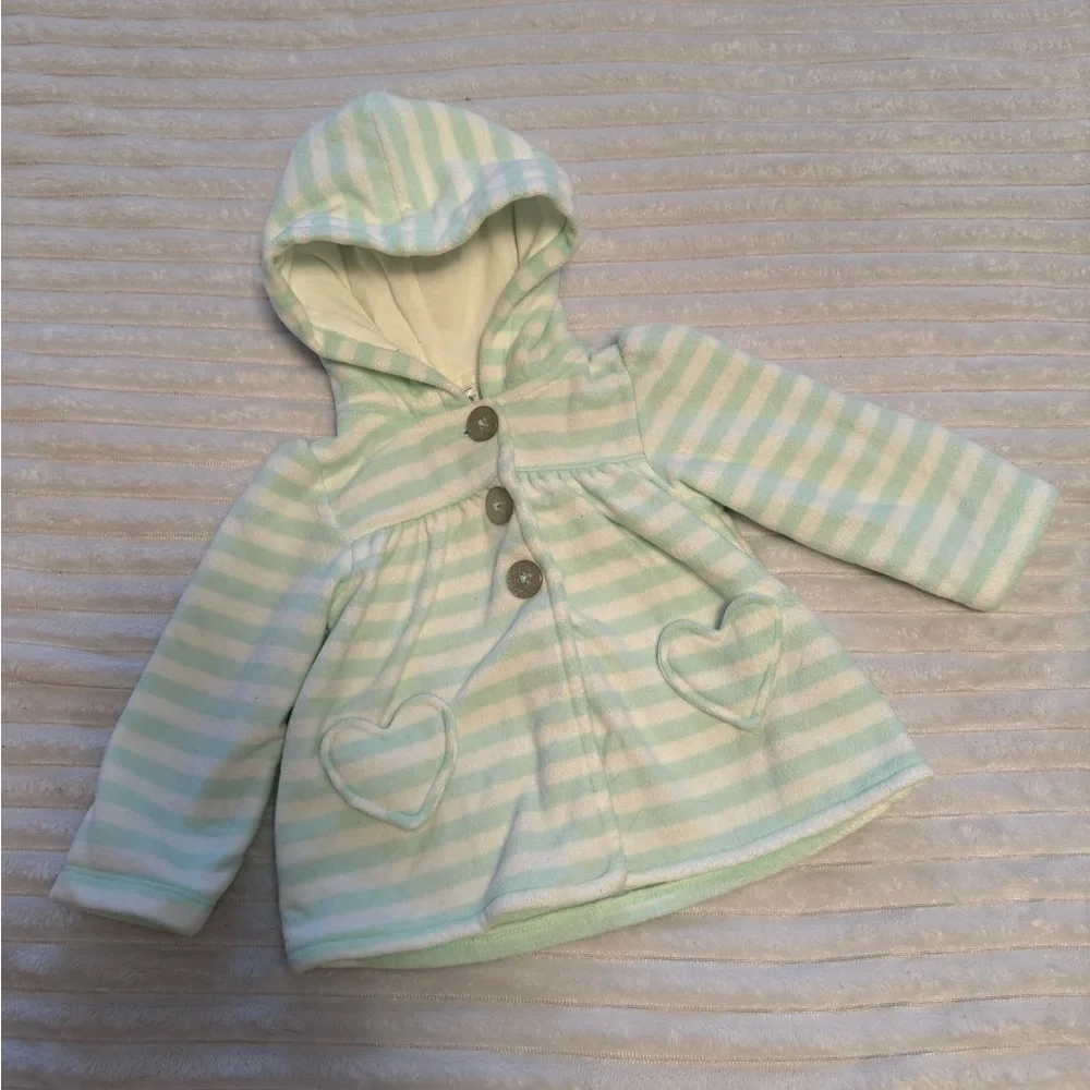 Carter's Mint and White Fleece Baby Jacket
